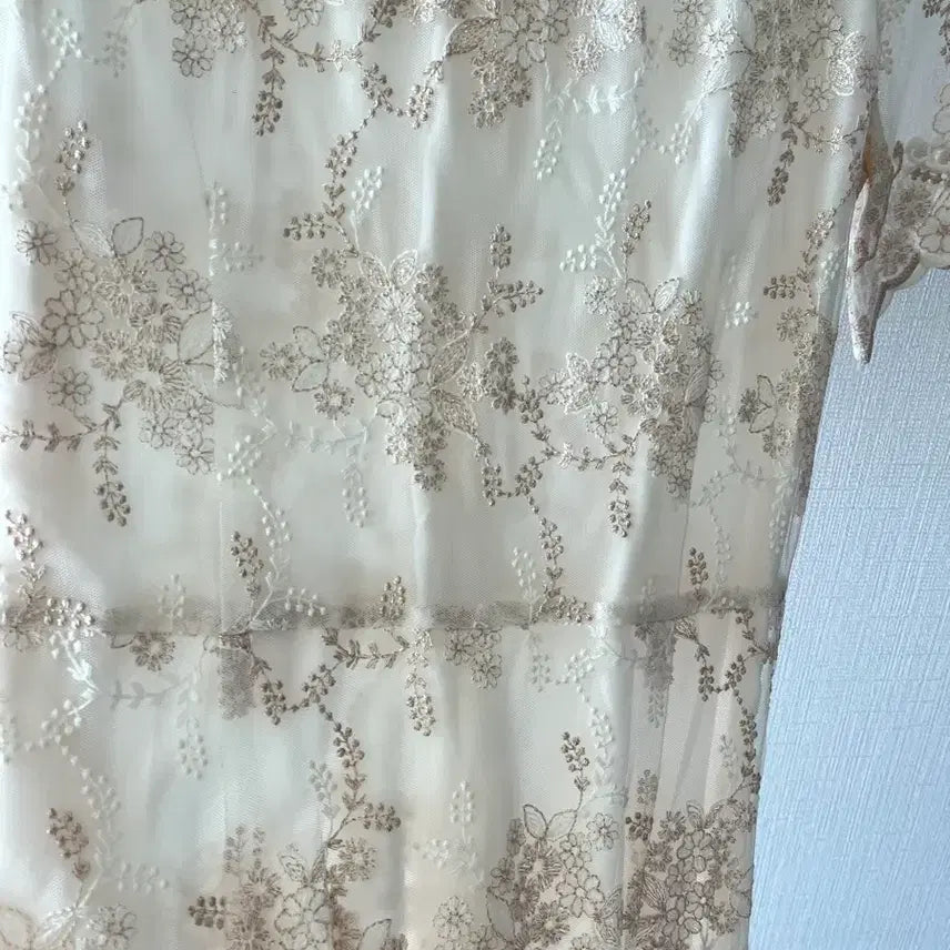 [BUNJANG] Bridal Shower Lace Long Dress / 브라이덜샤워 원피스