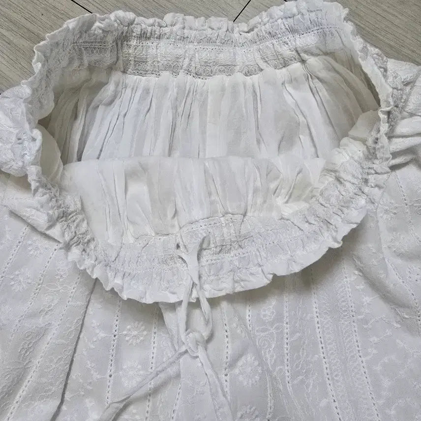 [SOLD OUT] 사만사모스 화이트 레이스 스커트/화이트 롱스커트 /프리사이즈