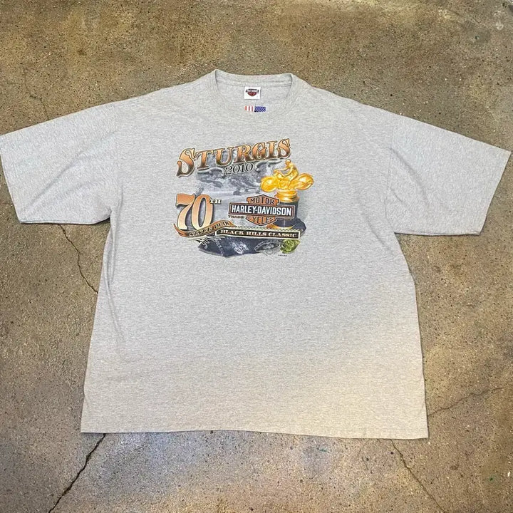 [BUNJANG] Harley Davidson 70th Anniversary Vintage T-shirt / 미국 빈티지 빅사이즈 할리데이비슨 70주년 레어 반팔티