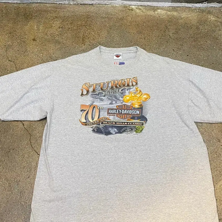 [BUNJANG] Harley Davidson 70th Anniversary Vintage T-shirt / 미국 빈티지 빅사이즈 할리데이비슨 70주년 레어 반팔티