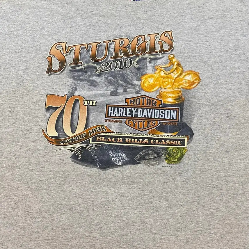[BUNJANG] Harley Davidson 70th Anniversary Vintage T-shirt / 미국 빈티지 빅사이즈 할리데이비슨 70주년 레어 반팔티