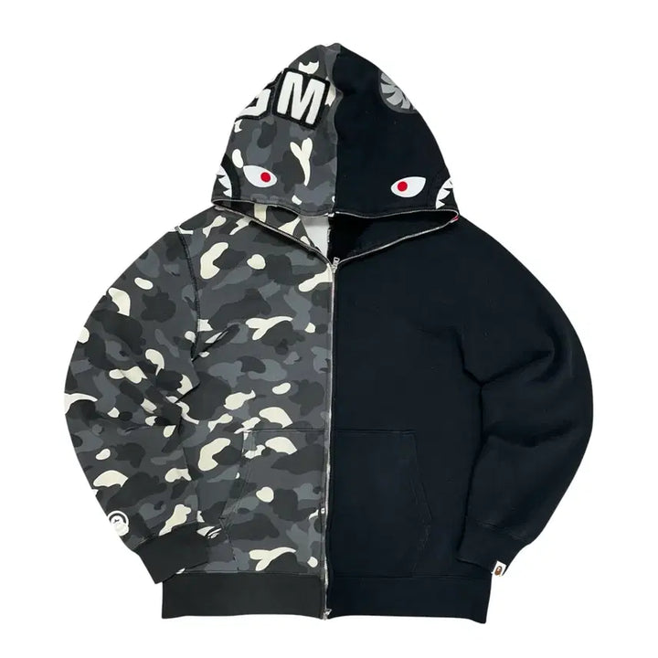 [BUNJANG] BAPE Asura Camo Shark Hoodie (2XL) / (한글택)베이프 반반 아수라 카모 샤크 후드집업(2XL)