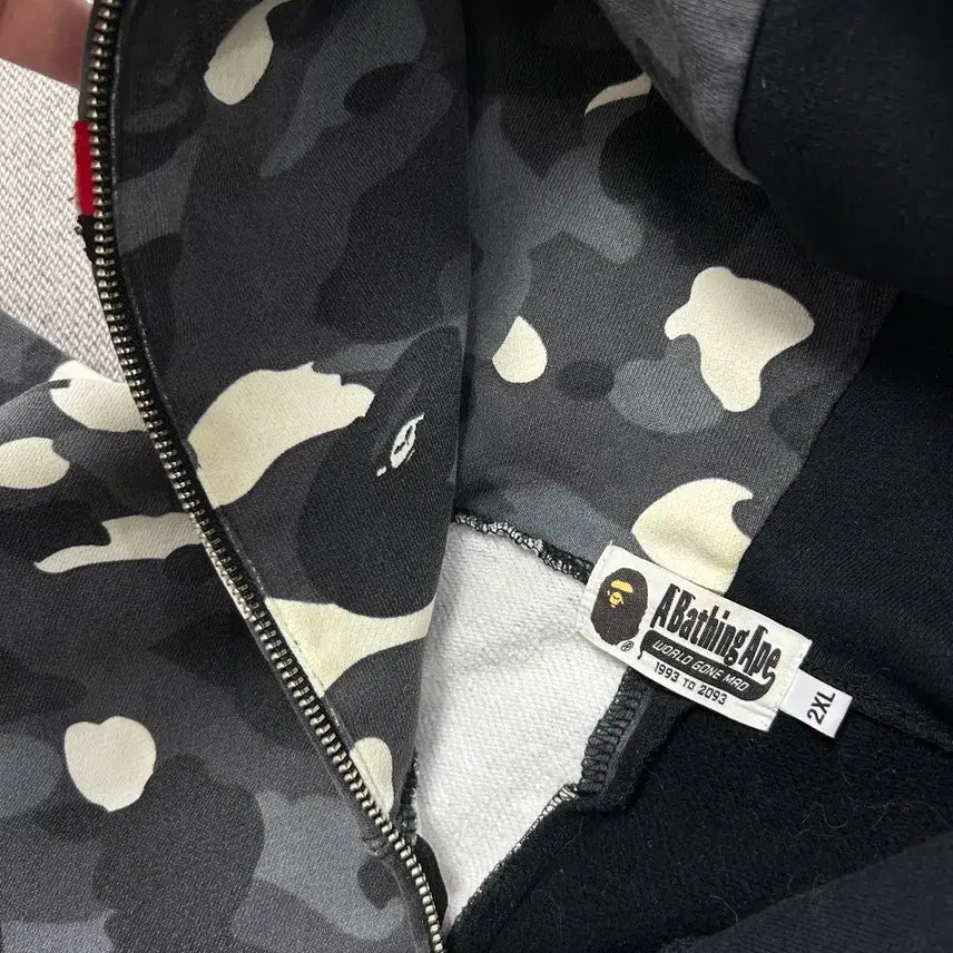 [BUNJANG] BAPE Asura Camo Shark Hoodie (2XL) / (한글택)베이프 반반 아수라 카모 샤크 후드집업(2XL)