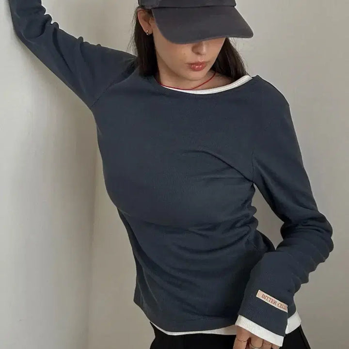 [BUNJANG] Bitter Cells Essential Ribbed T-Shirt Charcoal / (새상품) 비터셀즈 에센셜 골지 티 차콜 무신사