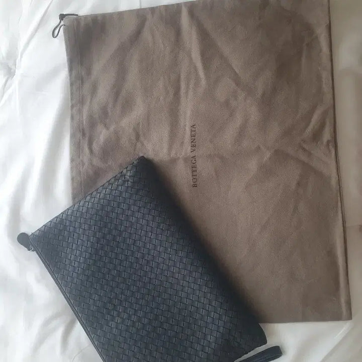 [BUNJANG] Bottega Veneta Intrecciato Black Large Clutch / 보데가베네타 인트레치아토 클러치 블랙 라지