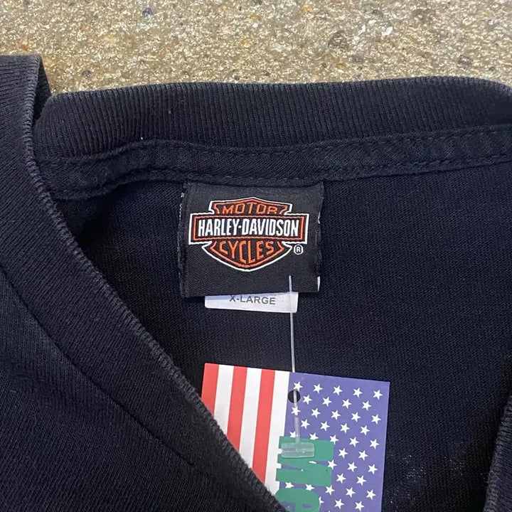 [BUNJANG] Harley Davidson Skull Logo Vintage T-shirt / 미국 빈티지 할리데이비슨 해골 스컬 로고 반팔티