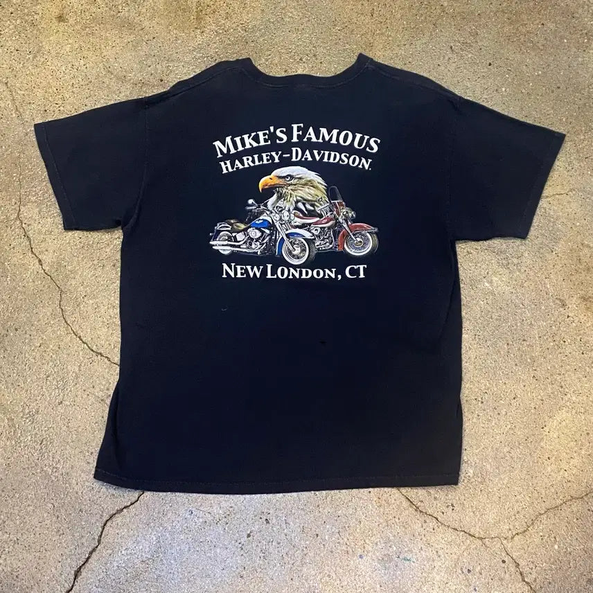 [BUNJANG] Harley Davidson Skull Logo Vintage T-shirt / 미국 빈티지 할리데이비슨 해골 스컬 로고 반팔티