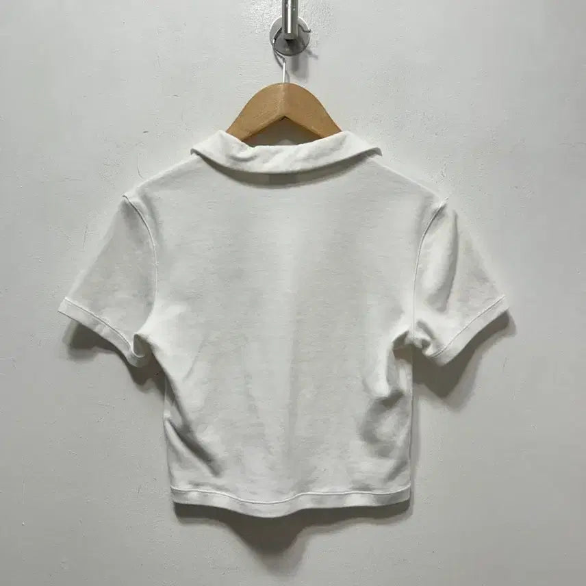 [BUNJANG] Nike White Crop T-shirt (S) / 나이키 화이트 카라 반팔 크롭 티셔츠 S