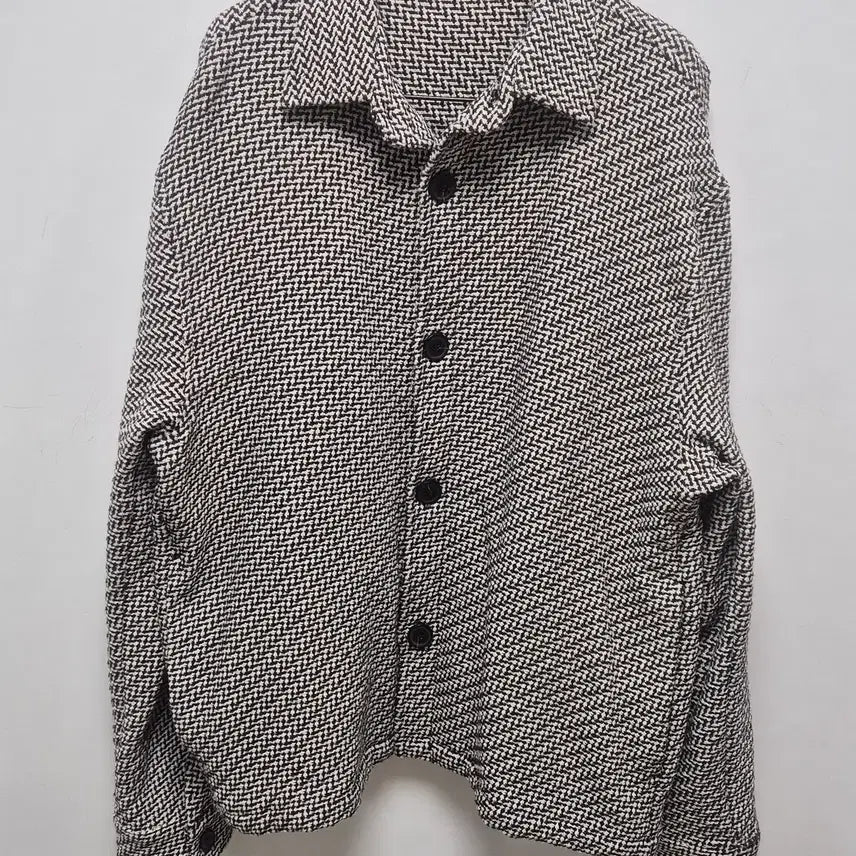[BUNJANG] Zara Herringbone Jacquard Overshirt Jacket / (164) 자라 해링본 오버셔츠 지켓
