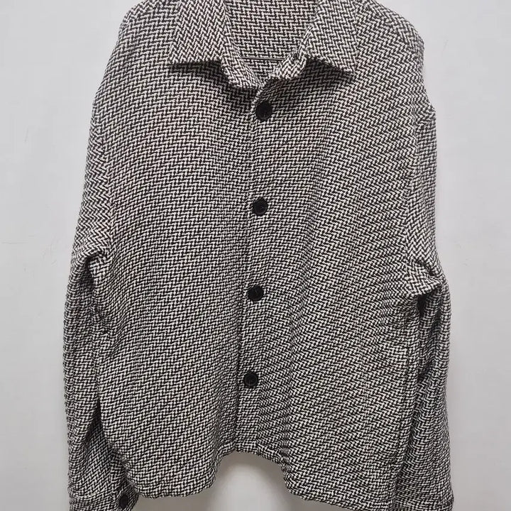 [BUNJANG] Zara Herringbone Jacquard Overshirt Jacket / (164) 자라 해링본 오버셔츠 지켓