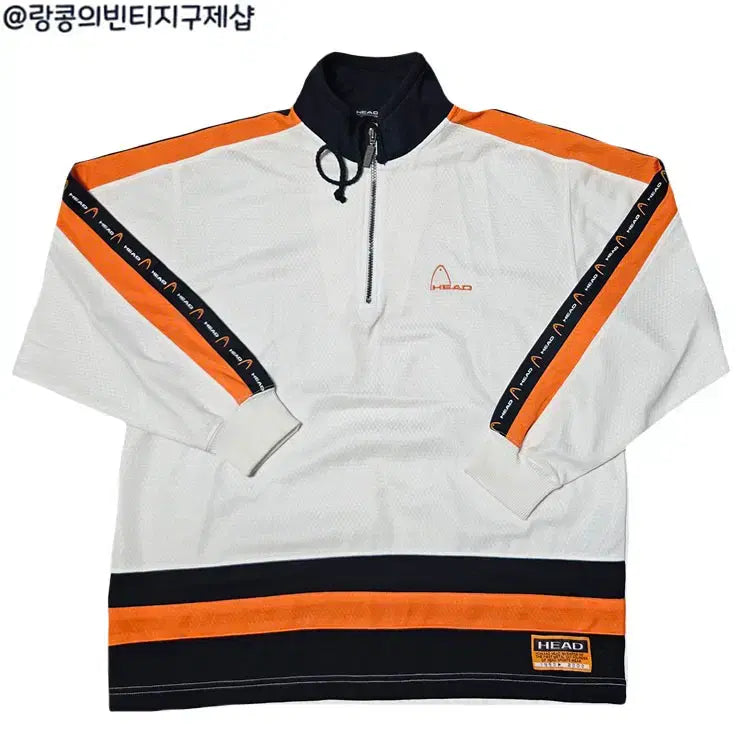 [BUNJANG] HEAD Vintage Sideline Half-Zip Sweatshirt / 헤드 스트릿 빈티지 사이드라인 반집업 맨투맨