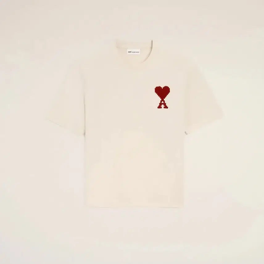 [BUNJANG] NA42 Ami De Coeur Big Logo T-shirt / <한정수량>아미 드 꾀흐  빅로고 반팔티 (베이지 / 아이보리)