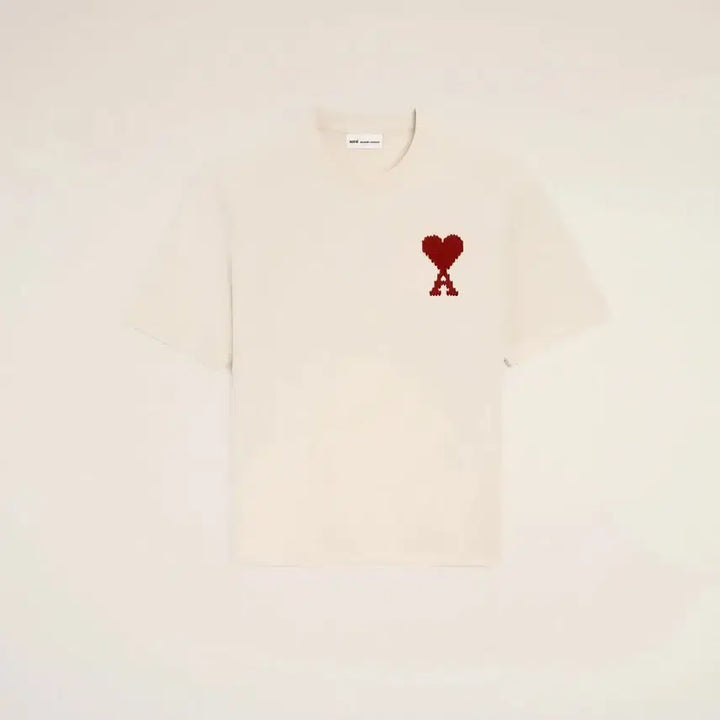 [BUNJANG] NA42 Ami De Coeur Big Logo T-shirt / <한정수량>아미 드 꾀흐  빅로고 반팔티 (베이지 / 아이보리)