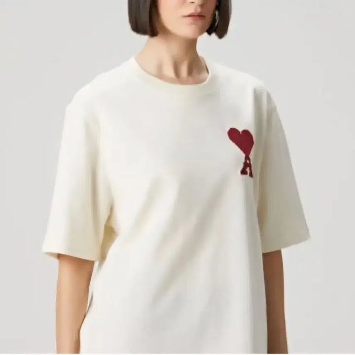 [BUNJANG] NA42 Ami De Coeur Big Logo T-shirt / <한정수량>아미 드 꾀흐  빅로고 반팔티 (베이지 / 아이보리)