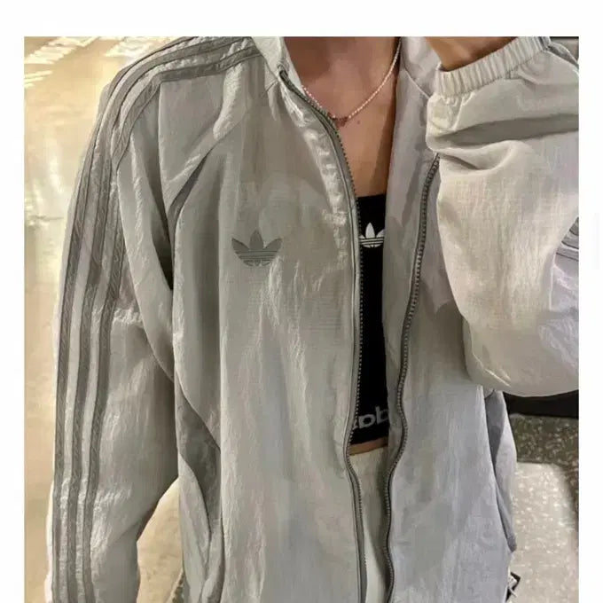 [SOLD OUT] 아디다스 아디컬러 우븐 트랙탑 바람막이 그레이