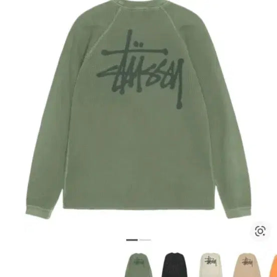 [BUNJANG] Stussy Raglan Thermal Long Sleeve Crewneck XXL / 스투시 래글런 써멀 롱슬리브 크루 파인 xxl 팝니다.(새상품)