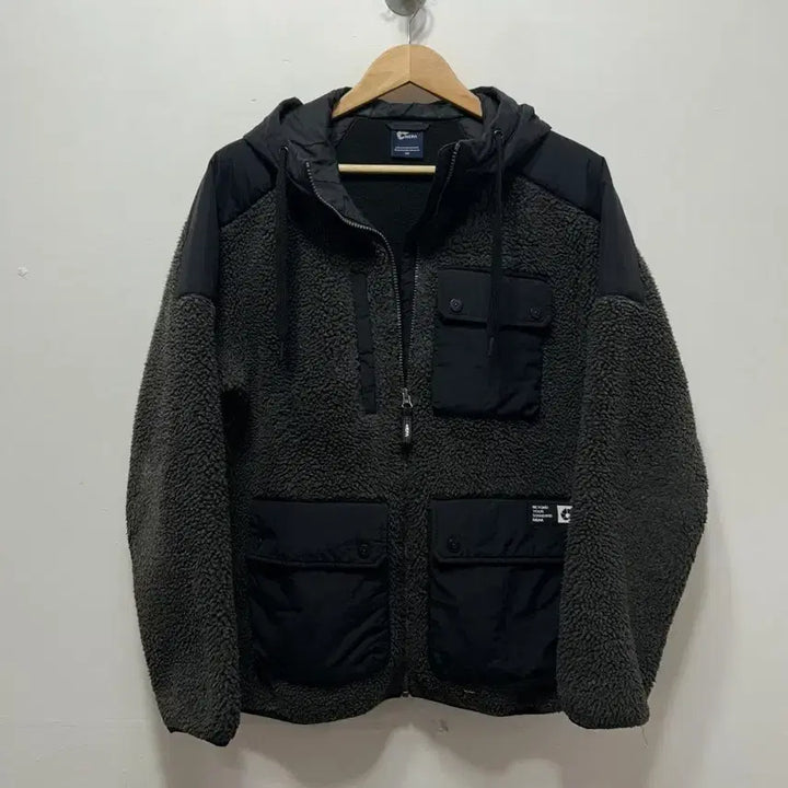 [BUNJANG] Nepa Black Fleece Hoodie L / 네파 검정색 후리스 후드집업 L
