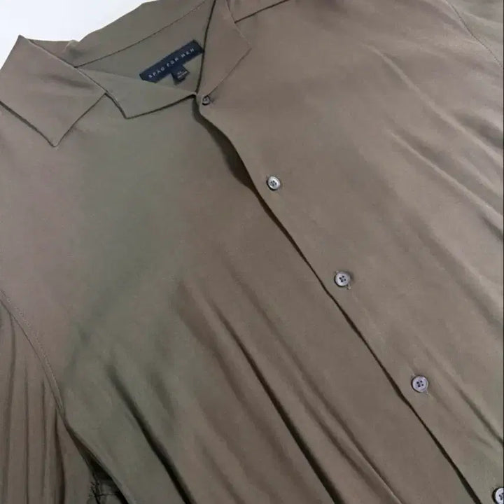 [BUNJANG] Spao For Men Modern Open Collar Shirt (XL, Khaki) / 스파오 포맨 모던 오픈 카라 셔츠 (XL/카키)