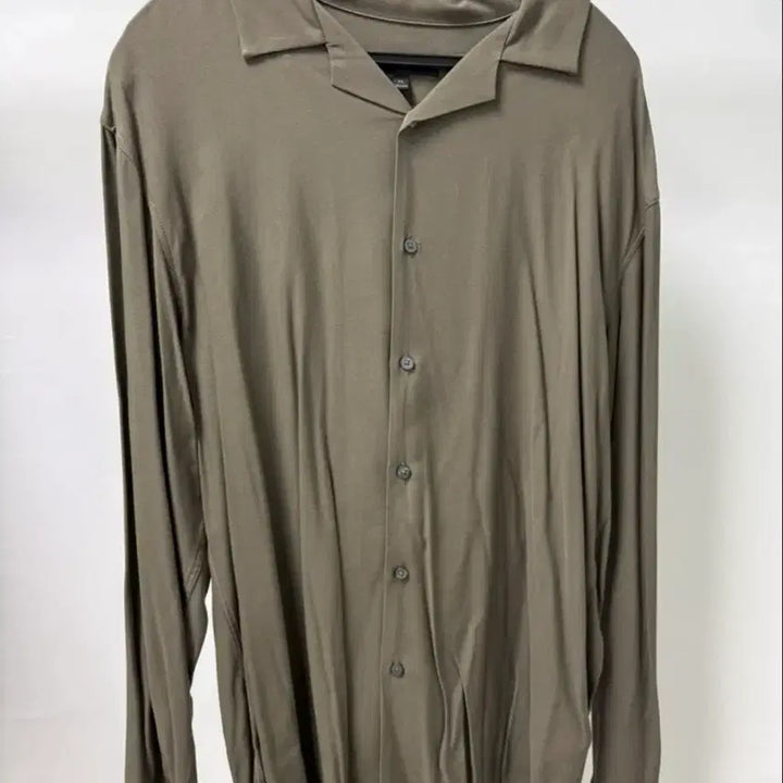 [BUNJANG] Spao For Men Modern Open Collar Shirt (XL, Khaki) / 스파오 포맨 모던 오픈 카라 셔츠 (XL/카키)