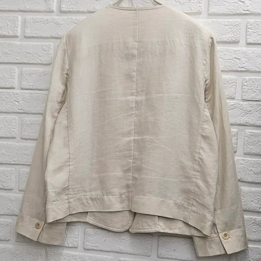 [BUNJANG] CIaude Ivory Linen V-neck Jacket / A4272  아이보리 린넨 브이넥 자켓(CIaude)