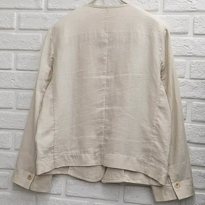[BUNJANG] CIaude Ivory Linen V-neck Jacket / A4272  아이보리 린넨 브이넥 자켓(CIaude)
