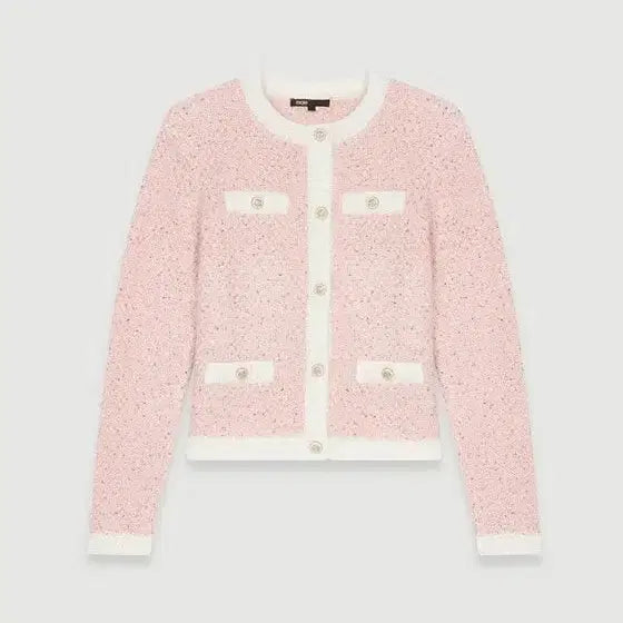 [BUNJANG] Maje Lurex Cardigan (Pink) - Size 1 / 마쥬 루렉스 가디건 핑크 1사이즈