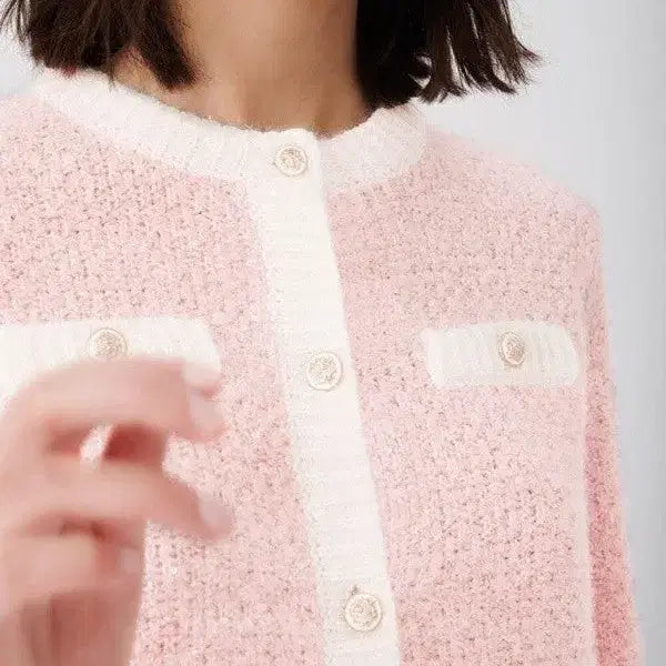 [BUNJANG] Maje Lurex Cardigan (Pink) - Size 1 / 마쥬 루렉스 가디건 핑크 1사이즈