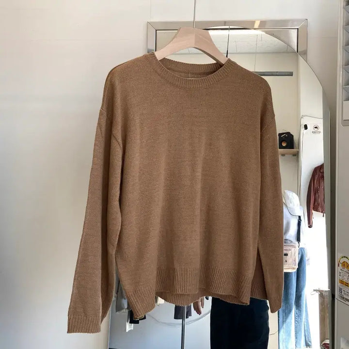 [BUNJANG] Spring Knit T-shirt / 프리사이즈 봄 니트 긴팔티 Spring Knit T shirt
