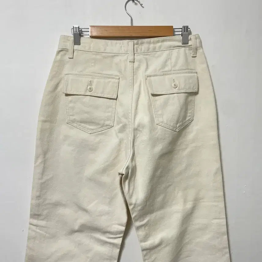 [BUNJANG] 30 LIBRE Fatigue Wide Ivory Cream Jeans / 30 LIBRE 퍼티그 와이드 아이보리 크림진 팬츠 바지 정품
