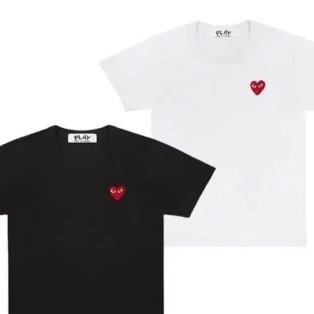[BUNJANG] Comme des Garcons Play Short Sleeve T-shirt / 꼼데가르송 플레이 반팔 티셔츠 블랙/화이트