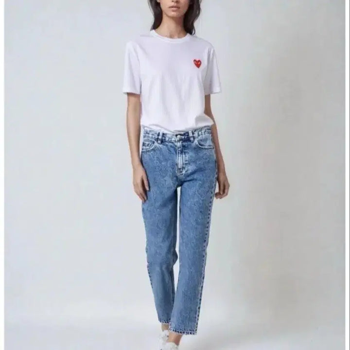 [BUNJANG] Comme des Garcons Play Short Sleeve T-shirt / 꼼데가르송 플레이 반팔 티셔츠 블랙/화이트