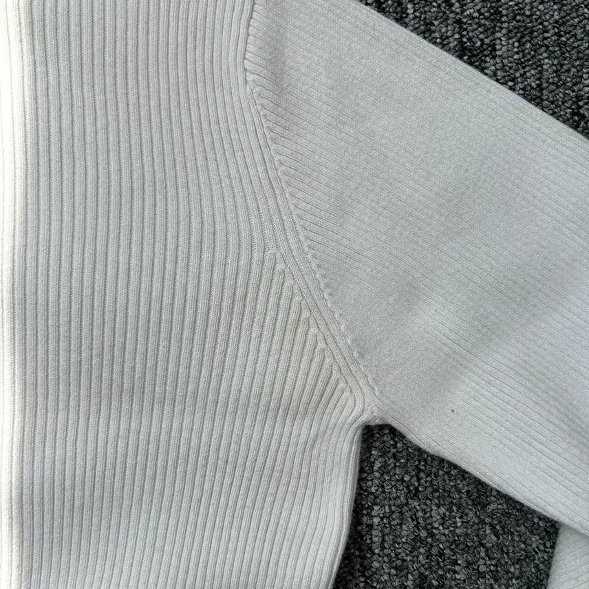 [BUNJANG] Polo Jeans American Flag Neck Logo Crop Half-Zip Knit / 폴로 진스 성조기 넥 로고 크롭 하프집업 니트