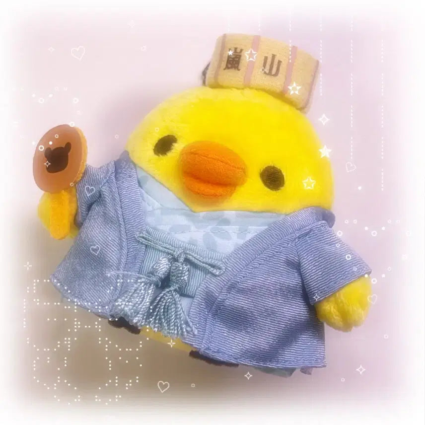 [BUNJANG] Rilakkuma Kiiroitori Kyoto Plush Keychain / 리락쿠마 키이로이토리 교토 인형 키링