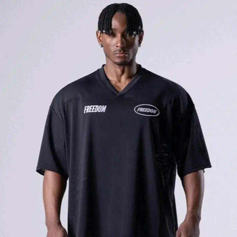 [SOLD OUT] [품절2XL]프리덤 논메쉬 럭비티 블랙