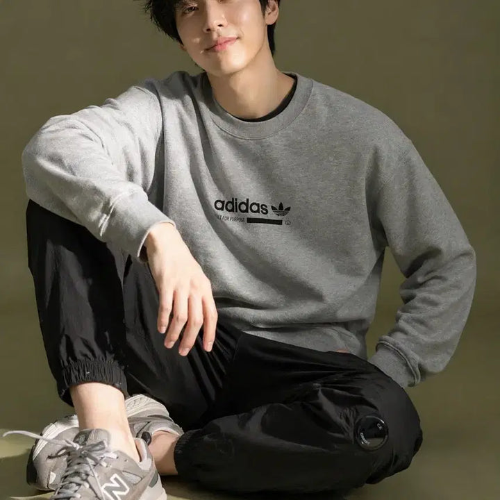 [BUNJANG] Adidas Kaval Crew Sweatshirt Gray Men&