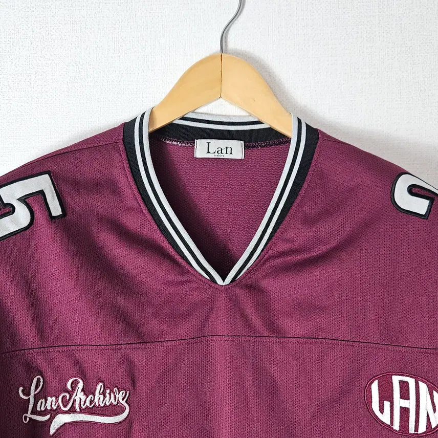 [BUNJANG] LAN ARCHIVE Uniform Rugby T-Shirt Short Sleeve OS / 랜아카이브 유니폼 져지 럭비 티셔츠 반팔 OS