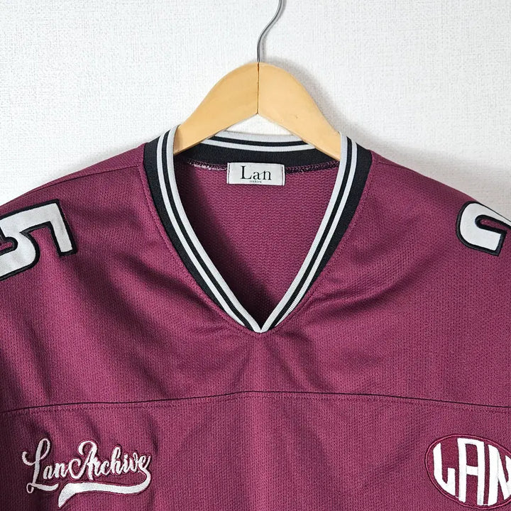 [BUNJANG] LAN ARCHIVE Uniform Rugby T-Shirt Short Sleeve OS / 랜아카이브 유니폼 져지 럭비 티셔츠 반팔 OS