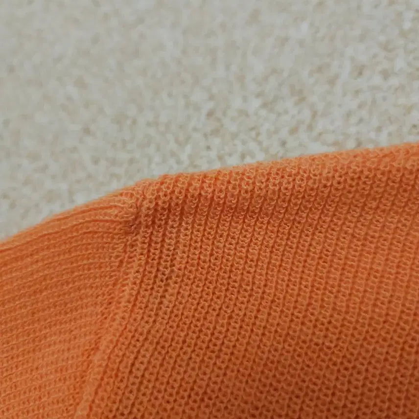 [BUNJANG] Orange Short-Sleeve Knit Top / (F)빨주노초 여성 반팔 니트 오렌지 L2W2936