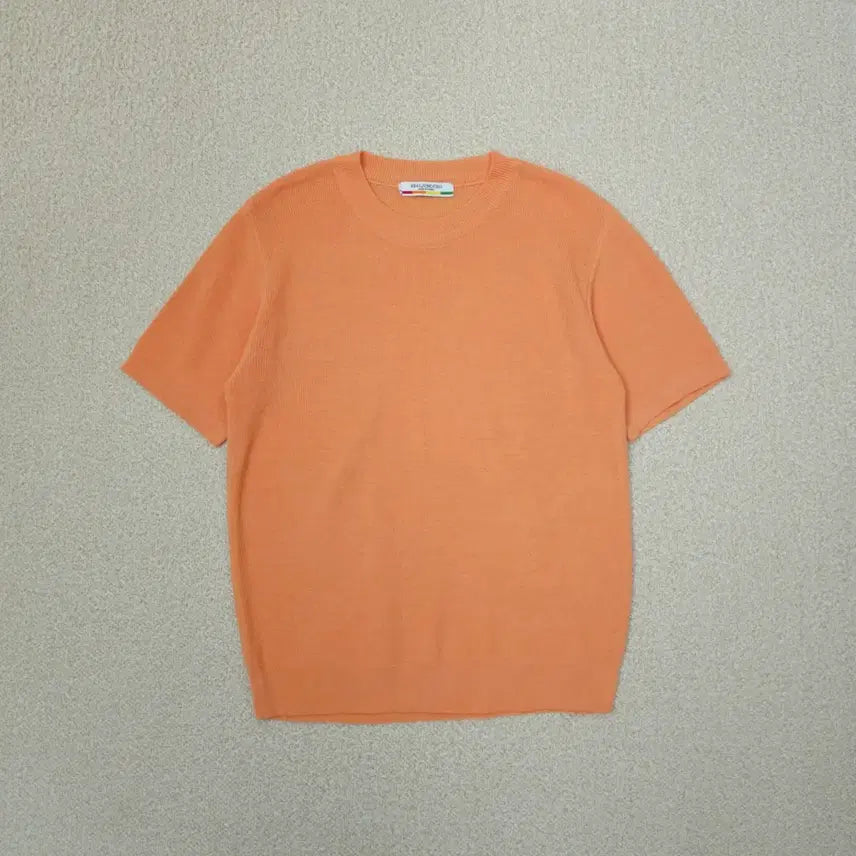 [BUNJANG] Orange Short-Sleeve Knit Top / (F)빨주노초 여성 반팔 니트 오렌지 L2W2936