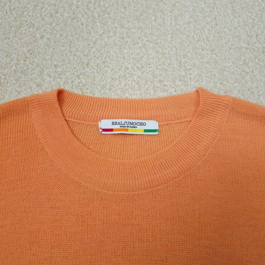 [BUNJANG] Orange Short-Sleeve Knit Top / (F)빨주노초 여성 반팔 니트 오렌지 L2W2936