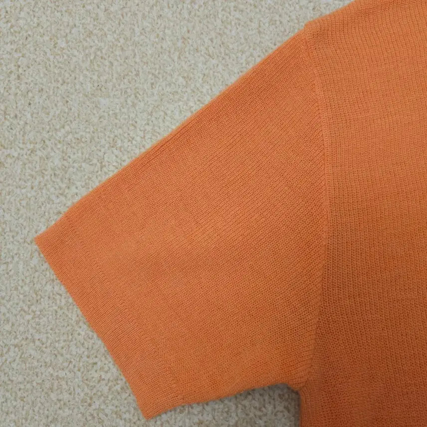 [BUNJANG] Orange Short-Sleeve Knit Top / (F)빨주노초 여성 반팔 니트 오렌지 L2W2936