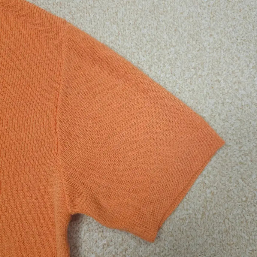 [BUNJANG] Orange Short-Sleeve Knit Top / (F)빨주노초 여성 반팔 니트 오렌지 L2W2936