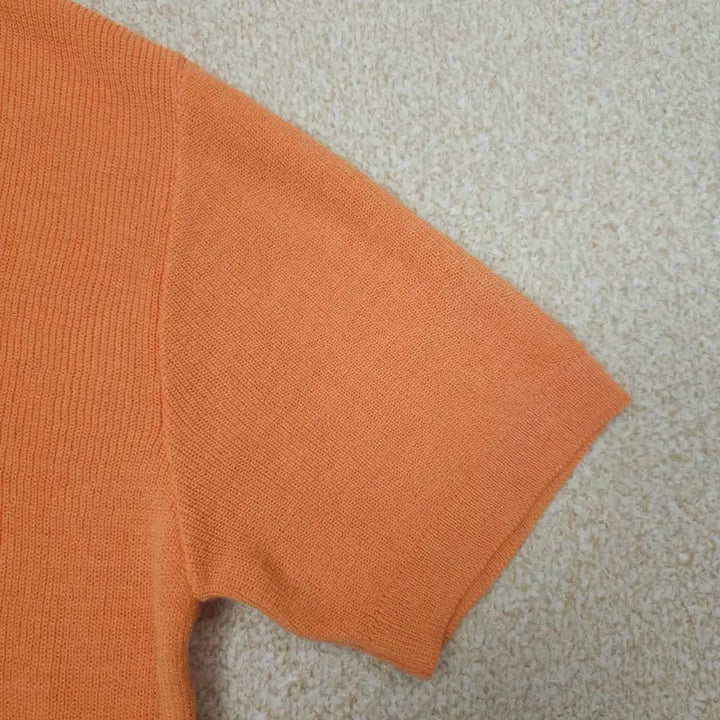 [BUNJANG] Orange Short-Sleeve Knit Top / (F)빨주노초 여성 반팔 니트 오렌지 L2W2936