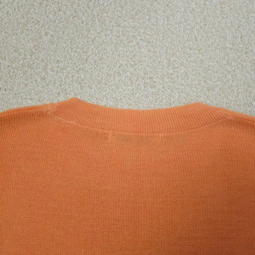 [BUNJANG] Orange Short-Sleeve Knit Top / (F)빨주노초 여성 반팔 니트 오렌지 L2W2936