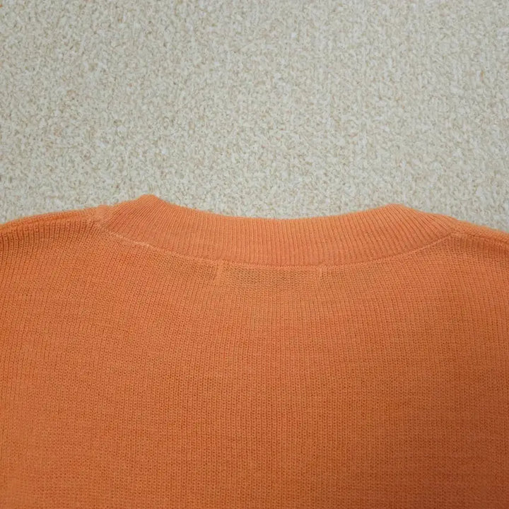 [BUNJANG] Orange Short-Sleeve Knit Top / (F)빨주노초 여성 반팔 니트 오렌지 L2W2936