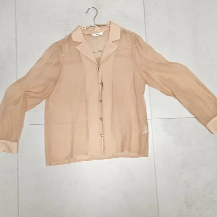 [BUNJANG] Clatt Peach See-through Blouse / 클렛 피치 시스루 블라우스 정가 8.4만원