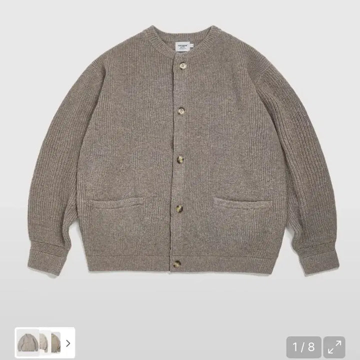 [BUNJANG] Espionage Miller Heavyweight Cardigan - Dust (XL) / 에스피오나지 밀러 헤비웨이트 가디건 더스트 (XL)