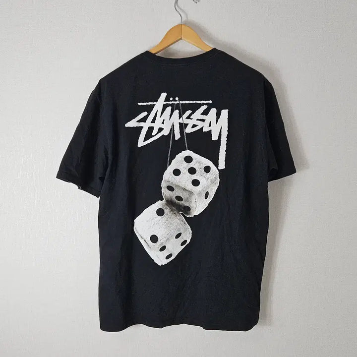 [SOLD OUT] 스투시 퍼지 다이스 반팔 티셔츠 블랙 L 정품