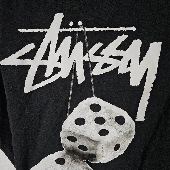 [SOLD OUT] 스투시 퍼지 다이스 반팔 티셔츠 블랙 L 정품
