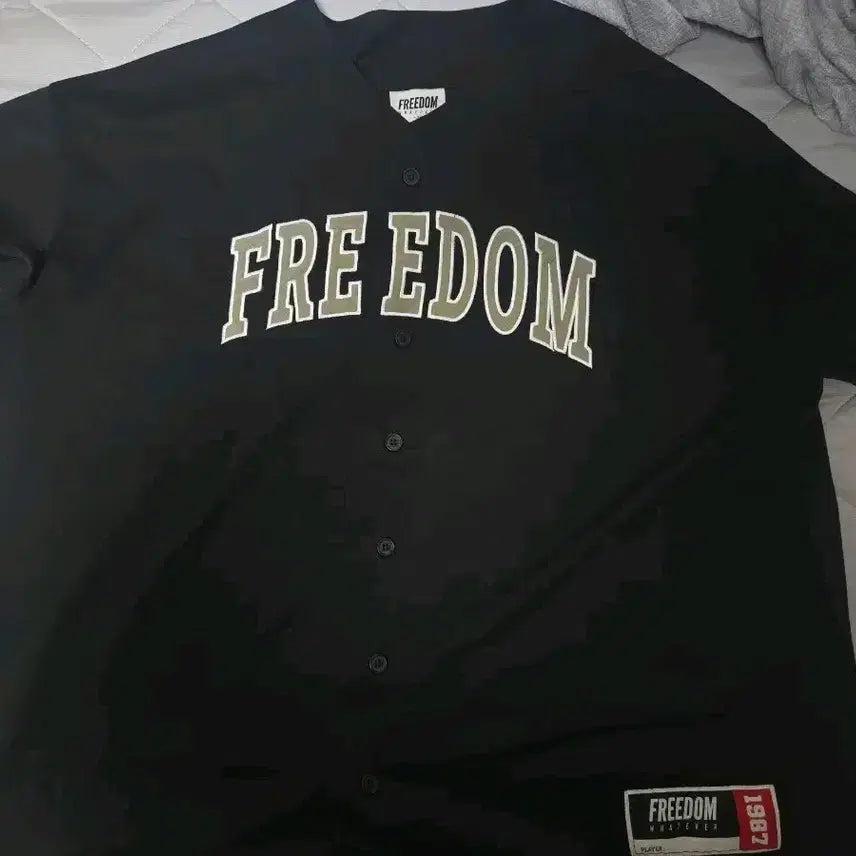 [BUNJANG] Freedom Baseball Jersey (Black) / [3XL]프리덤 베이스볼져지 블랙